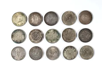 Lot of fifteen silver coins. China, Republic, 1912-1949.