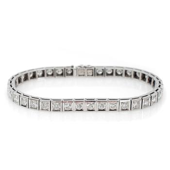 Rivière Armband mit Brillantbesatz ca. 4,6 ct