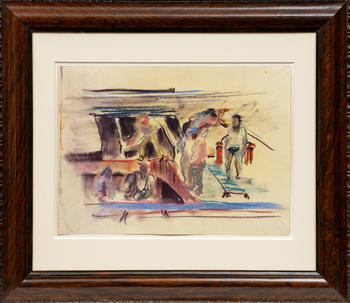 Elfriede Lohse-W?chtler (Dresden 1899 - Pirna-Sonnenstein 1940). On Barges.