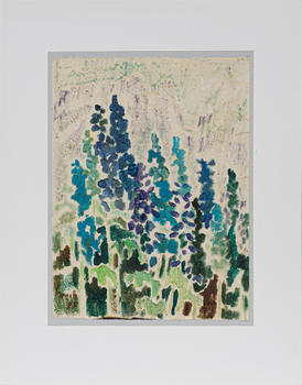 Siegward Sprotte (Potsdam 1913 - Kampen/Sylt 2004). Larkspur Bloom in Colfosco.
