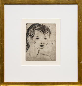 Erich Heckel (D?beln 1883 - Radolfzell/Bodensee 1970). Head of a child.