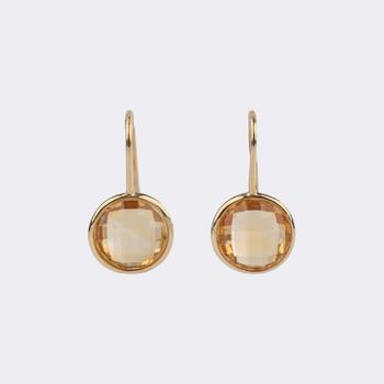 Pair of citrine earrings.