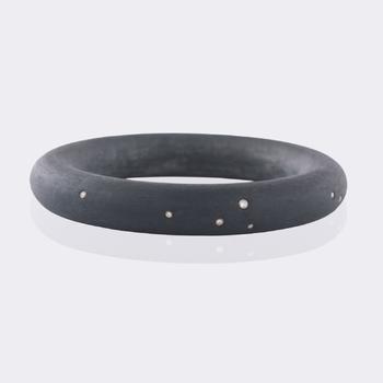 Rubber Bangle with Diamonds.