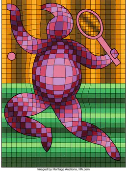Victor Vasarely (French, 1906-1997) The Tennis P