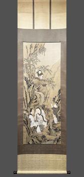 姚文瀚 桃實(shí)仙人圖 紙本立軸
