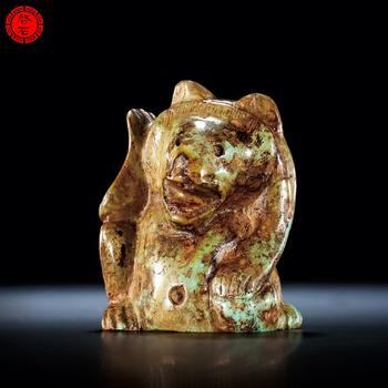 明 圓雕松石坐熊