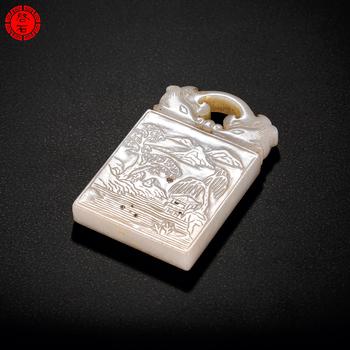 明 “枝山”款山水詩(shī)文牌