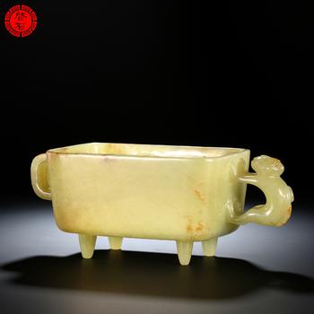 明 猴柄四足馬槽爐（帶木座）