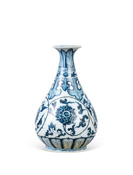 元 青花纏枝蓮紋玉壺春瓶