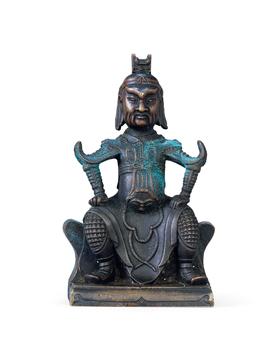 清  銅製四大天王之一坐像