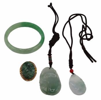 Collection of Jade &amp; Carved Objects.