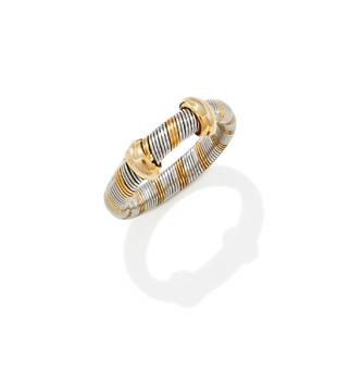 ATTRIBUTED TO CARTIER, A BI-METALLIC BAND RING