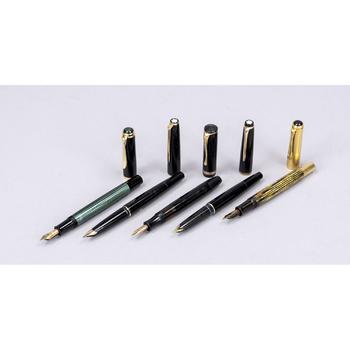 5 fountain pens, 20th century. 1 x