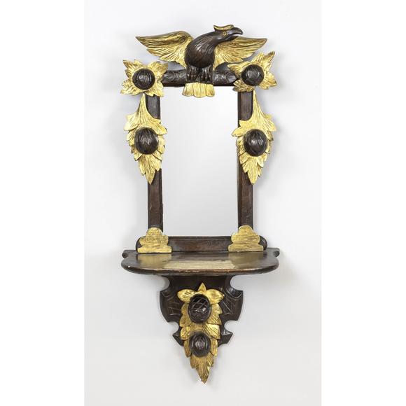 Historia AuktionshausMirror with eagle finial, mid-20th