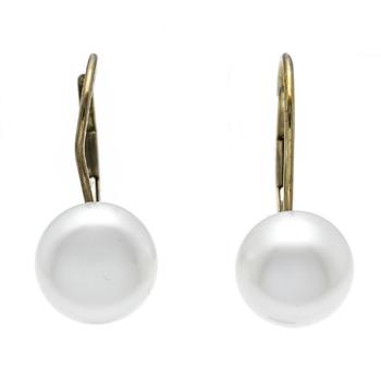 Pearl earrings in 333/000 yellow go