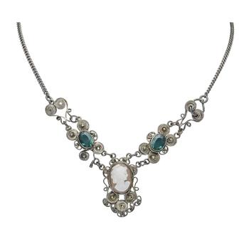 Center-piece necklace in 925/000 si