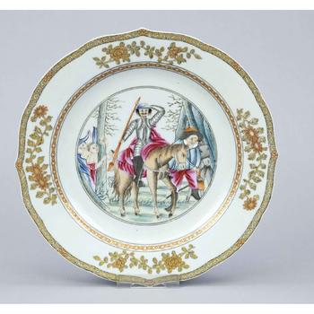 Famille rose plate, China, 18th cen