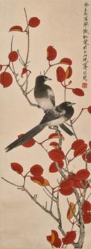 花鳥(niǎo) 89*33 紙本立軸