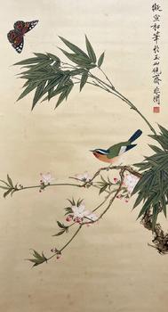 花鳥 54*100 紙本立軸