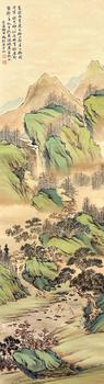 山水 48*177 紙本立軸