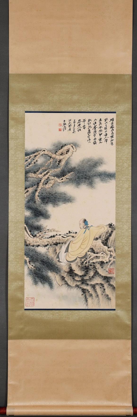 日本松町古美張大千 松隱高仕圖
