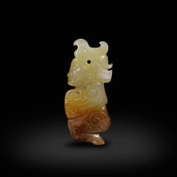 Shang Dynasty Jade kneeling figure
