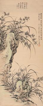 蘭花[馬公愚題]
