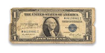 BABE RUTH – Signed 1935E One Dollar Silver Certificate