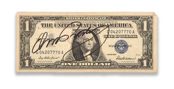 ELVIS PRESLEY – Signed 1957 One Dollar Silver Certificate