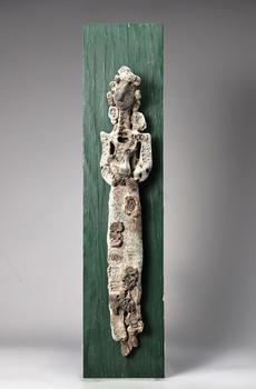 Pre-Columbian Terracotta Sculpture Wall Plaque Signed