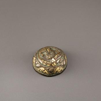 漢 銅錯金螭龍鎮(zhèn)