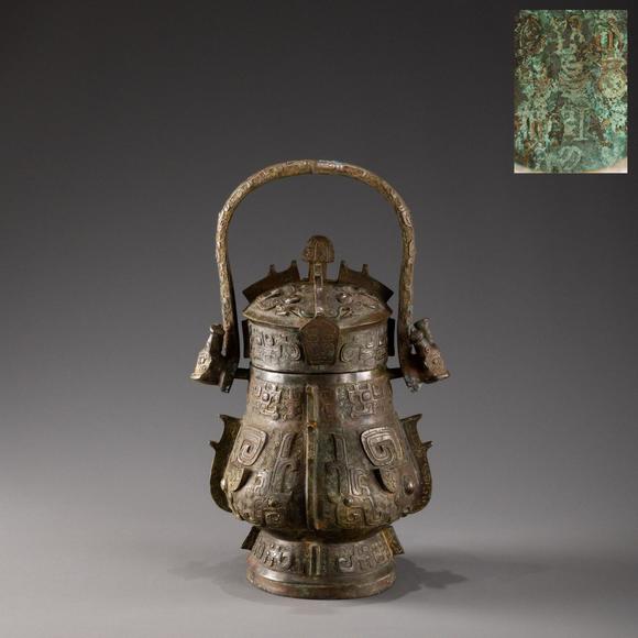 大阪美術(shù)商會(huì)|2026年大美會(huì)第三十四回夏季藝術(shù)品拍賣會(huì)西周 青銅提梁卣
