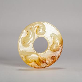 白玉螭龍璧