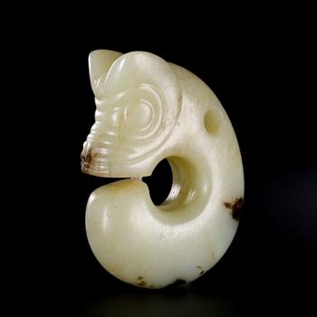 Pre-Ming Dynasty Jade Pig-Dragon