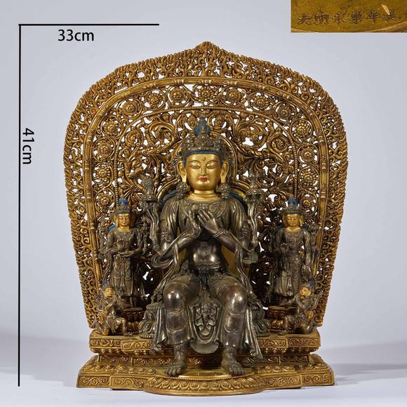 億品兆富株式會(huì)社（AALPZF）大明永樂銅鎏金銀 菩薩造像