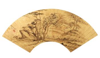 趙左  山水扇面