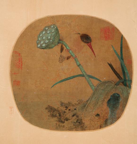 東京銀座（古美術(shù)宋磁）|日本東京銀座古美術(shù)春季拍賣(mài)會(huì)佚名  蓮蓬小鳥(niǎo)