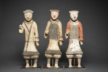 SUITE DE TROIS STATUETTES -"MINGQI"
