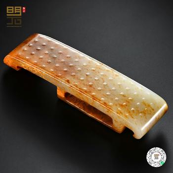明 白玉乳釘紋劍璏