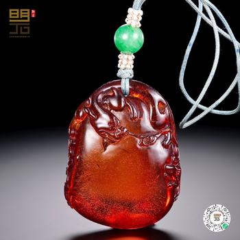 清乾隆 天然血珀子辰珮