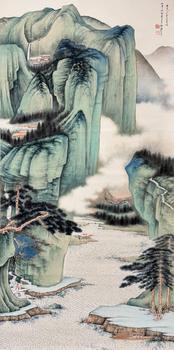 張大千（1899-1983）　山水　紙本立軸