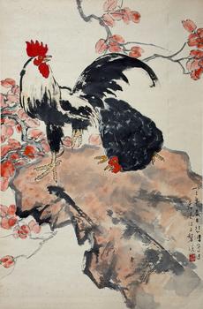 徐悲鴻（1895-1953）　大吉圖　紙本立軸