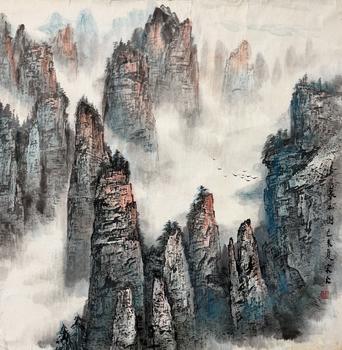 宋滌（b.1945）　暮山圖　紙本鏡心