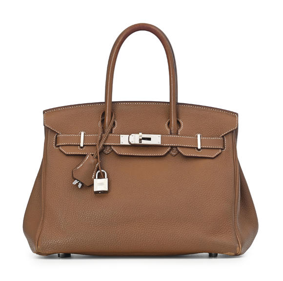 Piguet - H?tel des VentesHermès, sac Birkin 30 en cuir Togo Gold, 2021, tirette clochette, 2 clefs et cadenas, housse