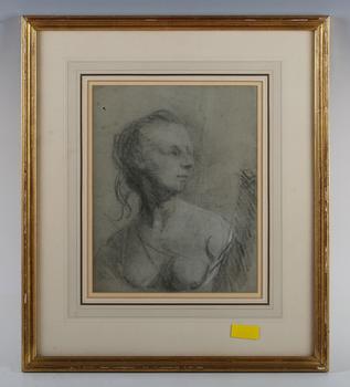 Allan Ramsay (British 1713-1784) - Portrait of a lady, black chalk o