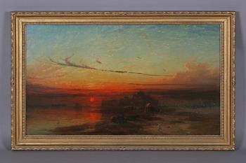 James Francis Danby (British 1816-1875) - Sunset behind Elizabeth Ca