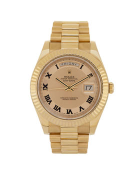 Rolex, Day-Date, réf. 218235/2415, montre-bracelet en or rose 750, circa 2008