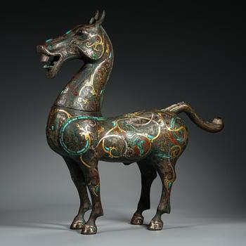 明以前錯金銀馬
