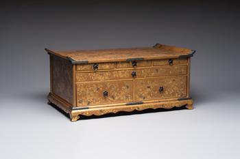 A very fine Japanese hiramaki-e on nashiji lacquer suzuribako, Edo, 18th C.