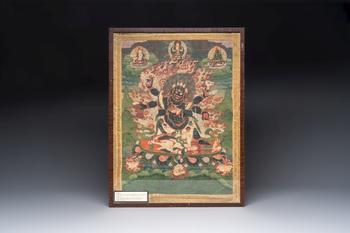 A Tibetan 'Mahakala' thangka, 19th C.